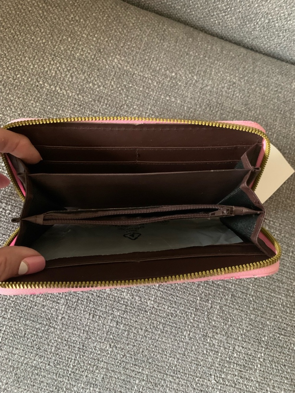 Pink Butterfly Zip Wallet - Women's Wallet - Picture 3 of 3